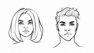 Image result for Thin Face Male Drawing