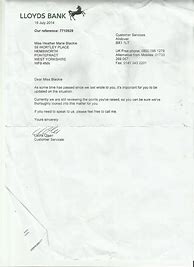 Image result for Lloyds Bank Letter