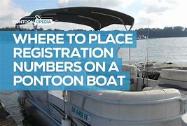 Image result for Pontoon Boat Registration Numbers