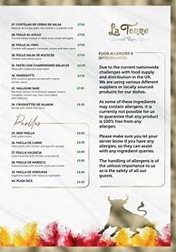 Image result for Bar La Torre Menu