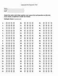 Image result for Bubble Answer Sheet 25