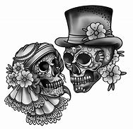 Image result for Sugar Skull Bride and Groom