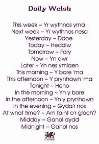 Image result for Simple Welsh Words