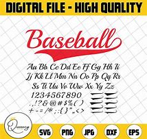 Image result for Free SVG Baseball Font