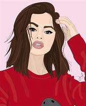 Image result for Selena Gomez Cartoon Art Poptoonstv