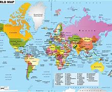 Image result for Continent Map with Countries