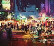 Image result for Night Market Art