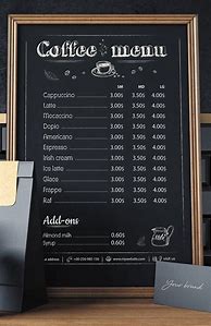 Image result for List of Cafe Menu