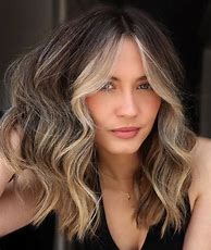 Image result for Wavy Brown Hair with Blonde Highlights