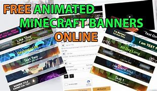 Image result for Free Animated Banner Maker Minecraft