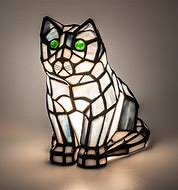 Image result for Stained Glass Cat Lamp