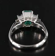 Image result for Emerald Diamond Platinum Ring