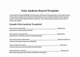 Image result for Data Analysis Report Template