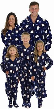 Image result for Christmas Footed Pajamas