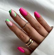 Image result for Pink Green Nails