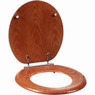 Image result for Dark Wood Toilet Seat