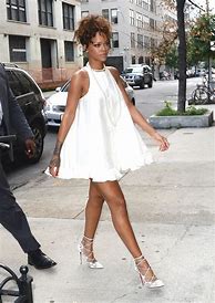 Image result for Rihanna White Dress