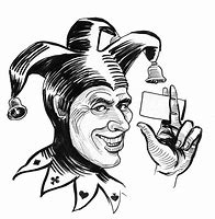 Image result for Black and White Jester Drawing