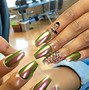 Image result for Green and Pink Powder Nails