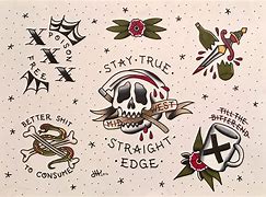 Image result for Straight Edge Tattoo Font