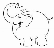 Image result for Elephant Spraying Water Drawing