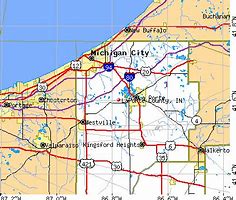 Image result for La Porte County Indiana Map