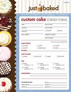 Image result for Cake Order Sheet Template