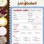 Image result for Template for Cake Orders