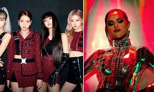 Image result for Selena Gomez with Black Pink