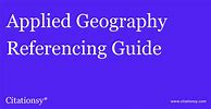 Image result for Applied Geography