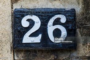 Image result for 26 Number Cut Out