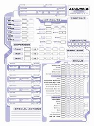 Image result for Star Wars Character Sheet