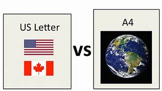 Image result for Us Paper Size vs A4