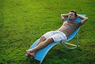 Image result for Lounging Man in Suit in Lawn Chair