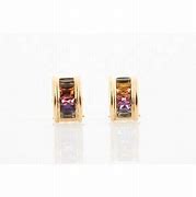 Image result for Yellow Gold and Blue Stone Earrings