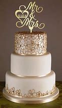 Image result for Gold Wedding Cake Toppers