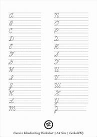 Image result for Cursive Alphabet Practice