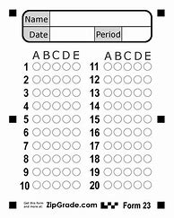 Image result for Bubble Answer Sheet 25