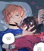 Image result for Dazai and Chuuya Cuddling