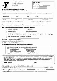 Image result for YMCA Membership Cancellation Request Form