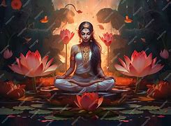 Image result for Laxmi Sitting On Lotus