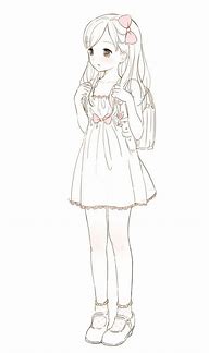 Image result for Anime Girl Sketch