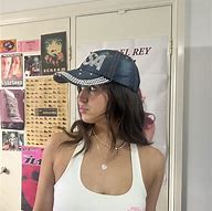 Image result for Y2K Diamonte Truckers Cap