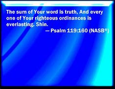 Image result for Psalm 119 160