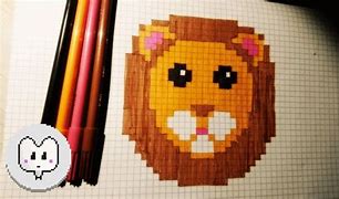 Image result for Pixel Art Lion Facile