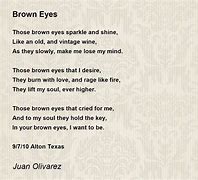 Image result for Brown Eyes Poem