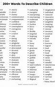 Image result for Words to Describe Children Playing