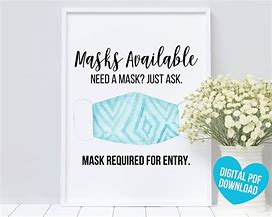 Image result for Free Printable Face Mask Signs