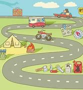 Image result for Road Trip Map Cartoon