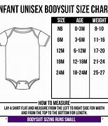 Image result for Bodysuit Size Chart